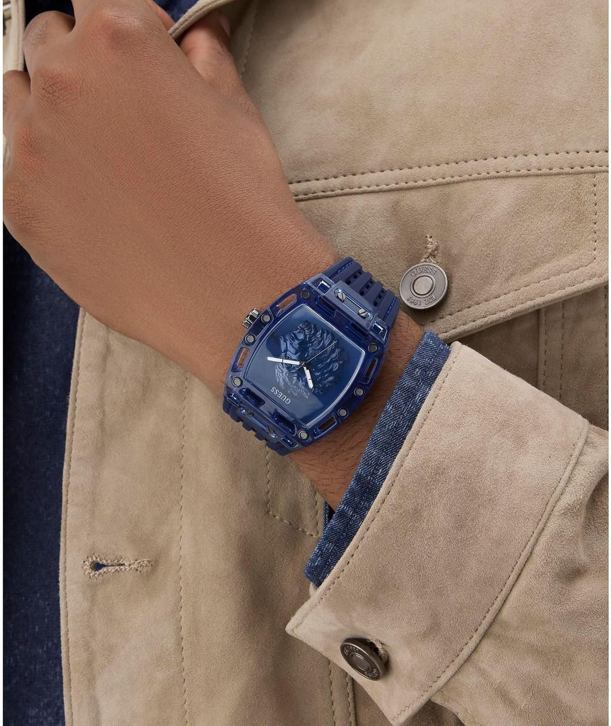 Guess Analoguhr Herren Phoenix Blau GW0959G1