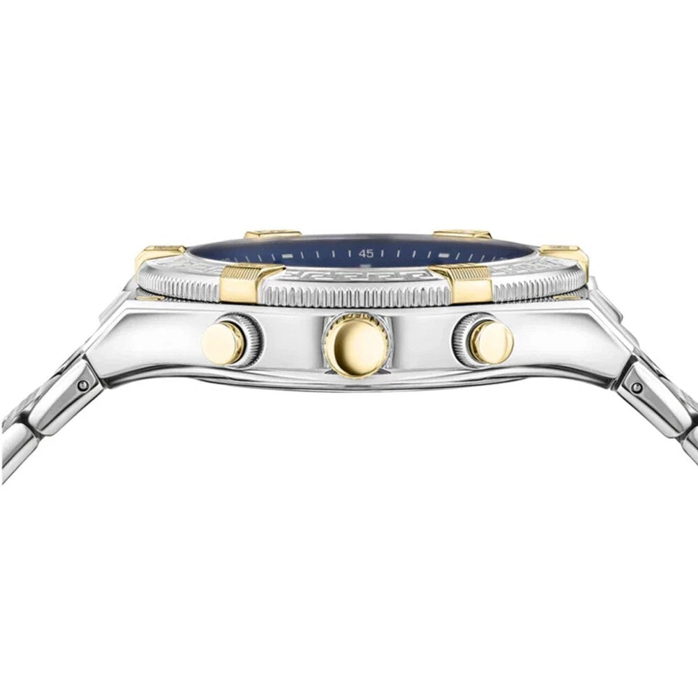Versace Herrenuhr Sporty Greca Chrono Silber/Blau VESO00522