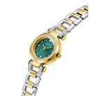 Guess Damen Armbanduhr Edelstahl Bicolor Grün GB GINGER GW0869L1