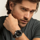 Thomas Sabo Herren Armbanduhr Rebel at heart 46 mm Armband Leder WA0312-203-203-46 MM