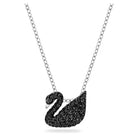 Swarovski Halskette Unisex Swan Schwarz Rhodiniert 5347330