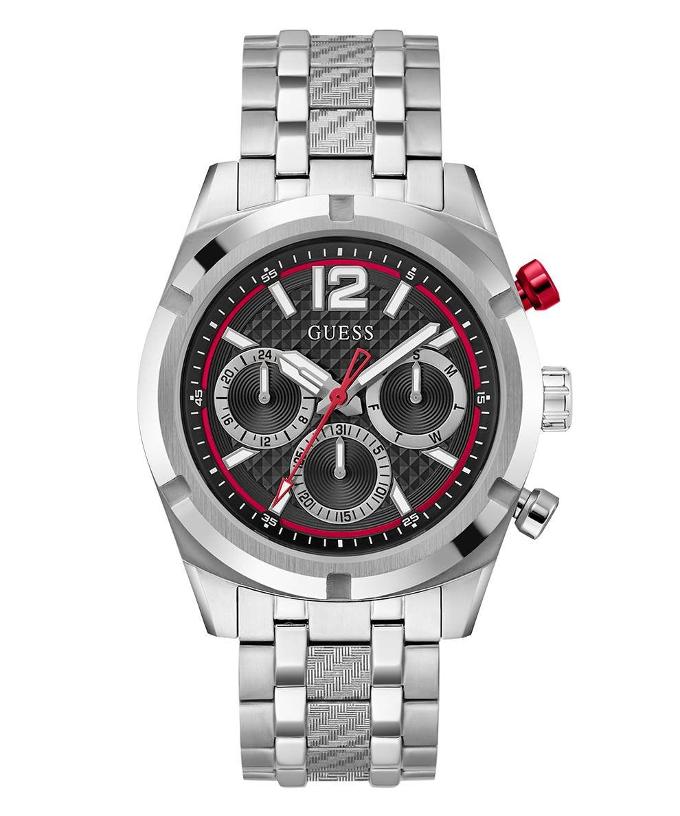 Guess Herren Armbanduhr Silber Multifunktion Resistance GW0714G1
