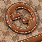 Gucci Schultertasche Damen Blondie Mini Beige/Dunkelbraun 815700-HAAKG-9755