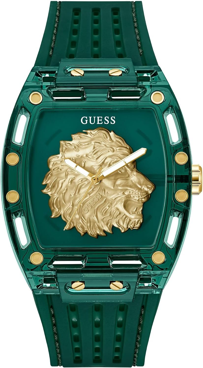 Guess Analoguhr Herren Phoenix Grün Transparent GW0959G2