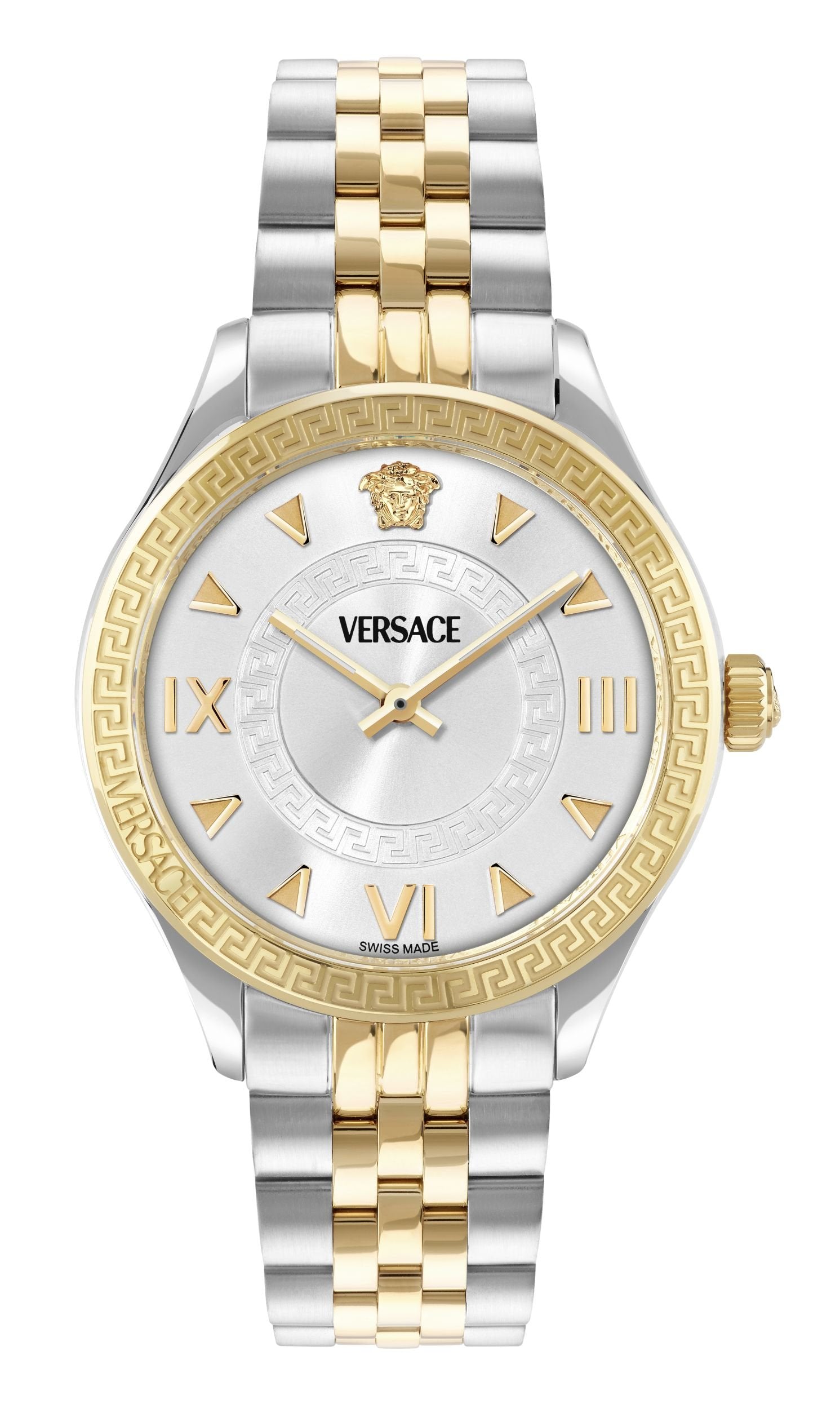 Versace Uhr Damen Hellenyium Lady gold, silber, weiß 35 mm VE2S01225