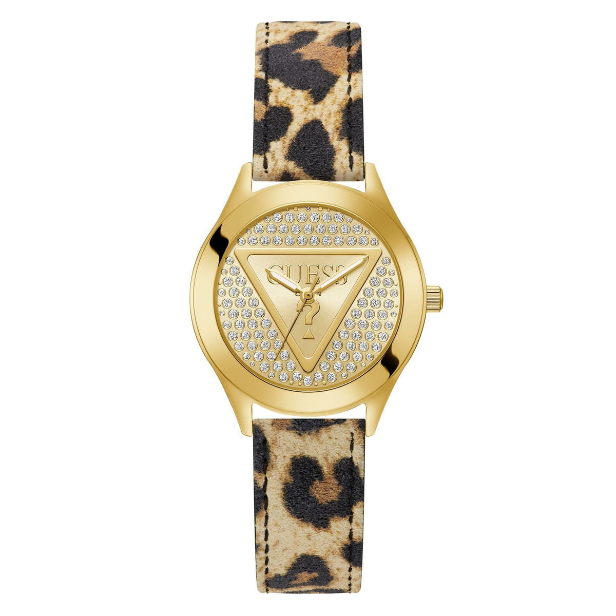 Guess Damen Armbanduhr GLITZ PLAQUE gold GW0745L2