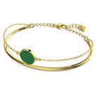 Swarovski Damen Ginger Armband Armreif Grün, Goldlegierungsschicht 5642949