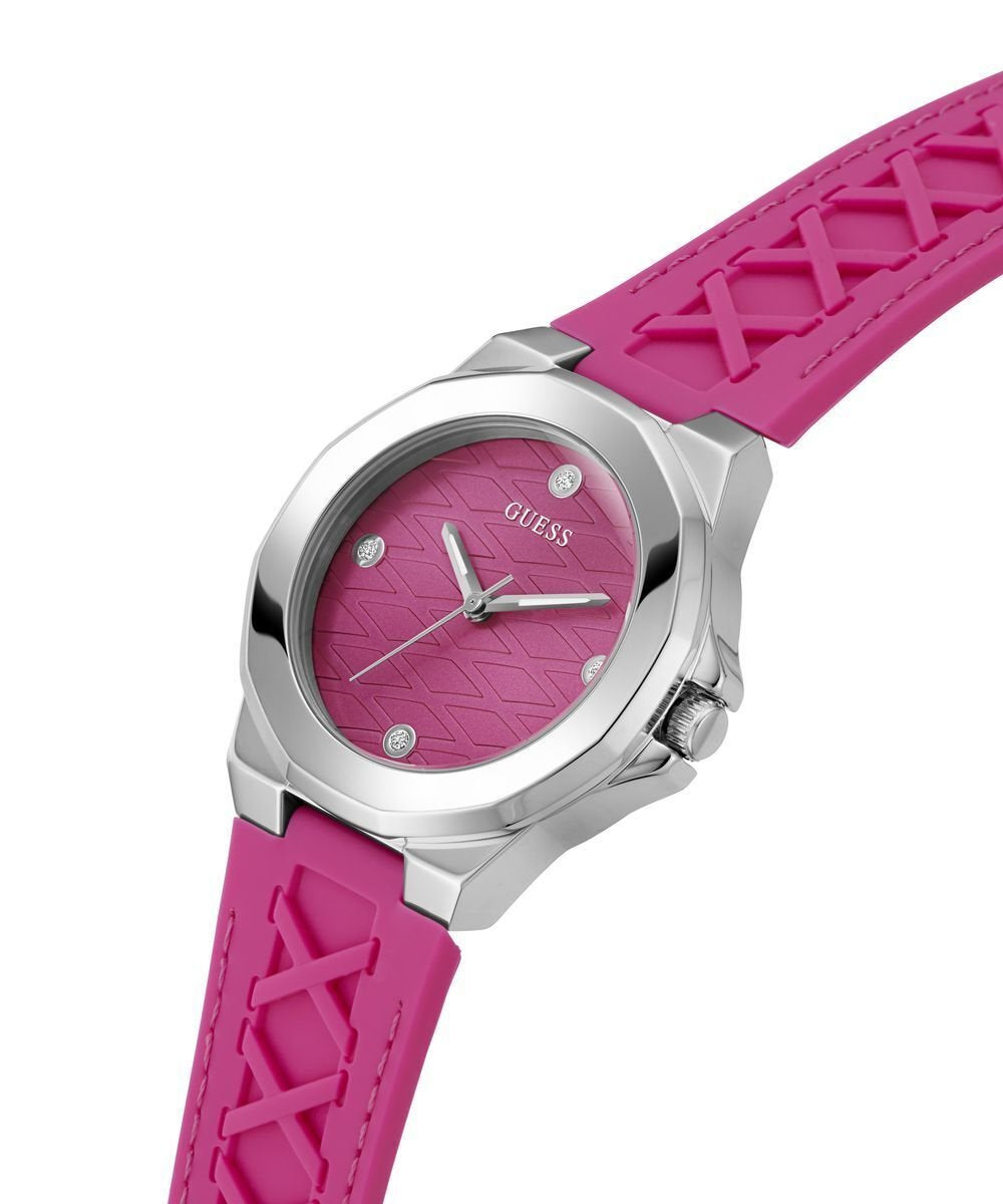 Guess Damen Armbanduhr Corset schwarz, pink, silber 38 mm GW0599L1