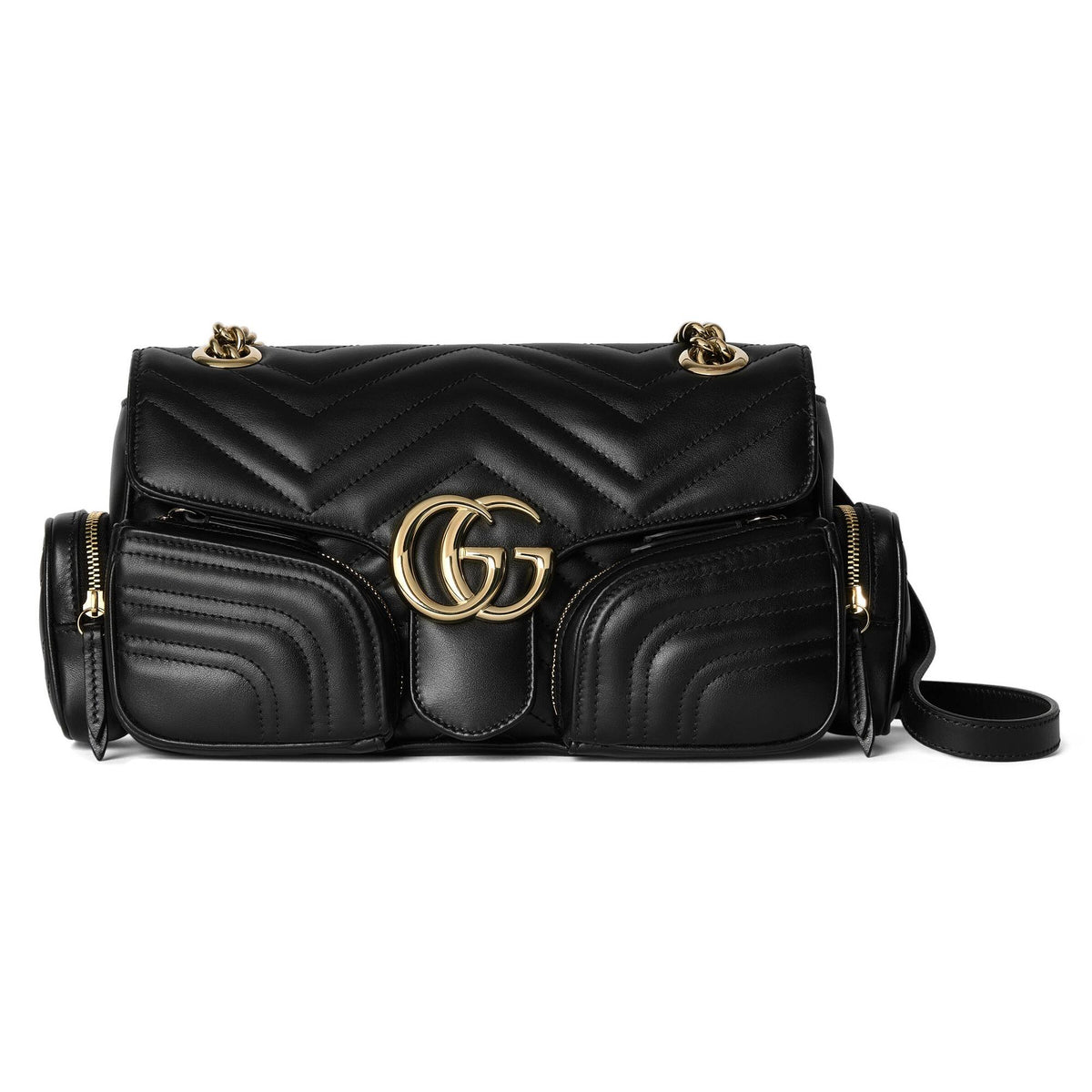 Gucci Schultertasche GG Marmont Multi-Pocket Schwarz 795228AADPJ1000
