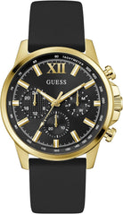 Guess Armbanduhr Herren Walker Multifunktion Gold Schwarz GW0913G2