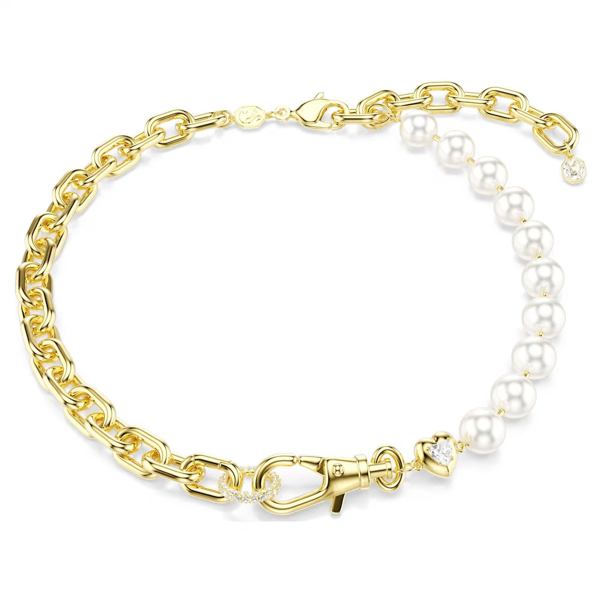Swarovski Halskette Damen Idyllia Kristallperle Weiß Goldlegierungsschicht 5743993