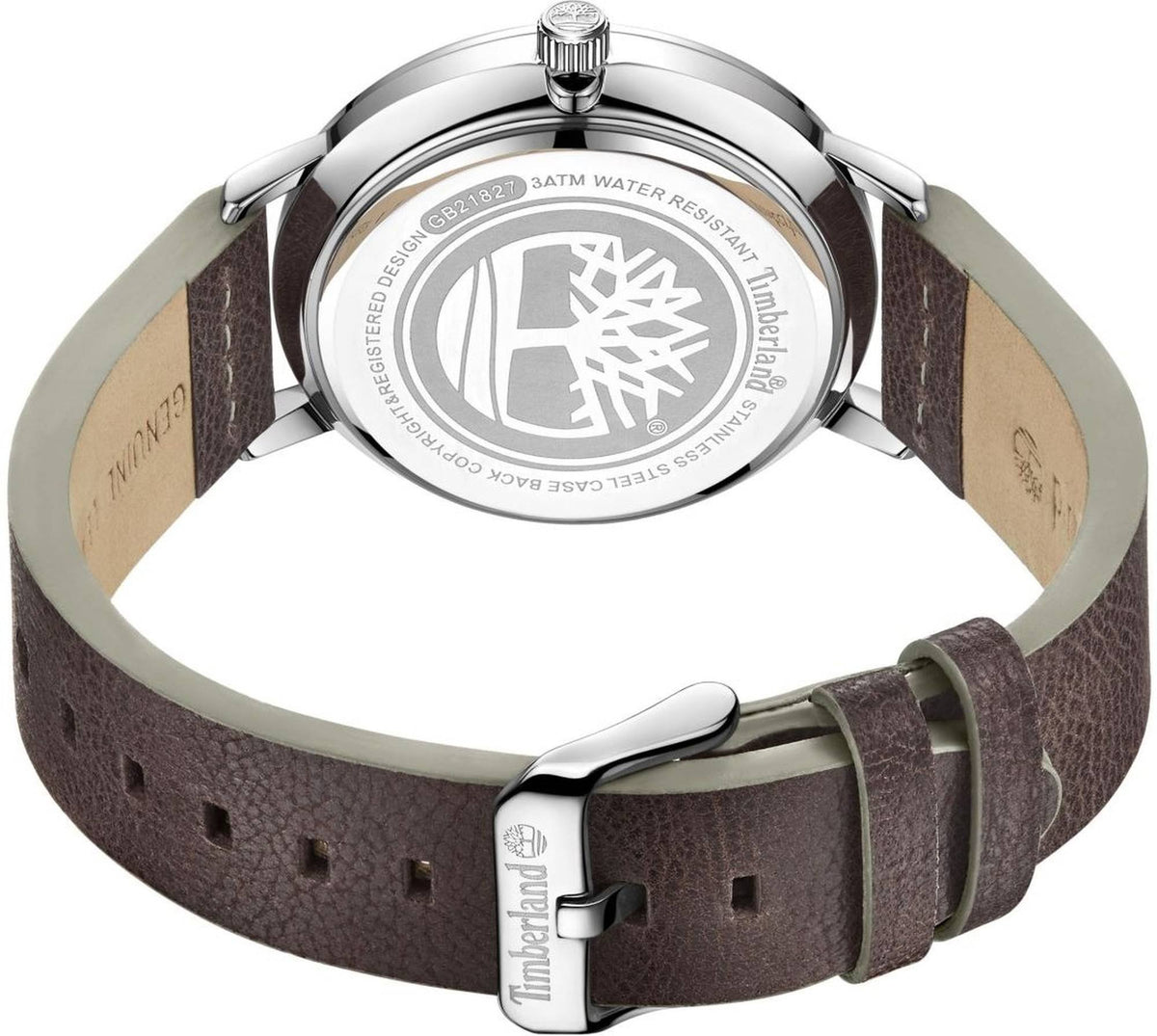 Timberland Analoguhr Herren Saunderstown Silberfarben Blau Braun TDWGB2182701