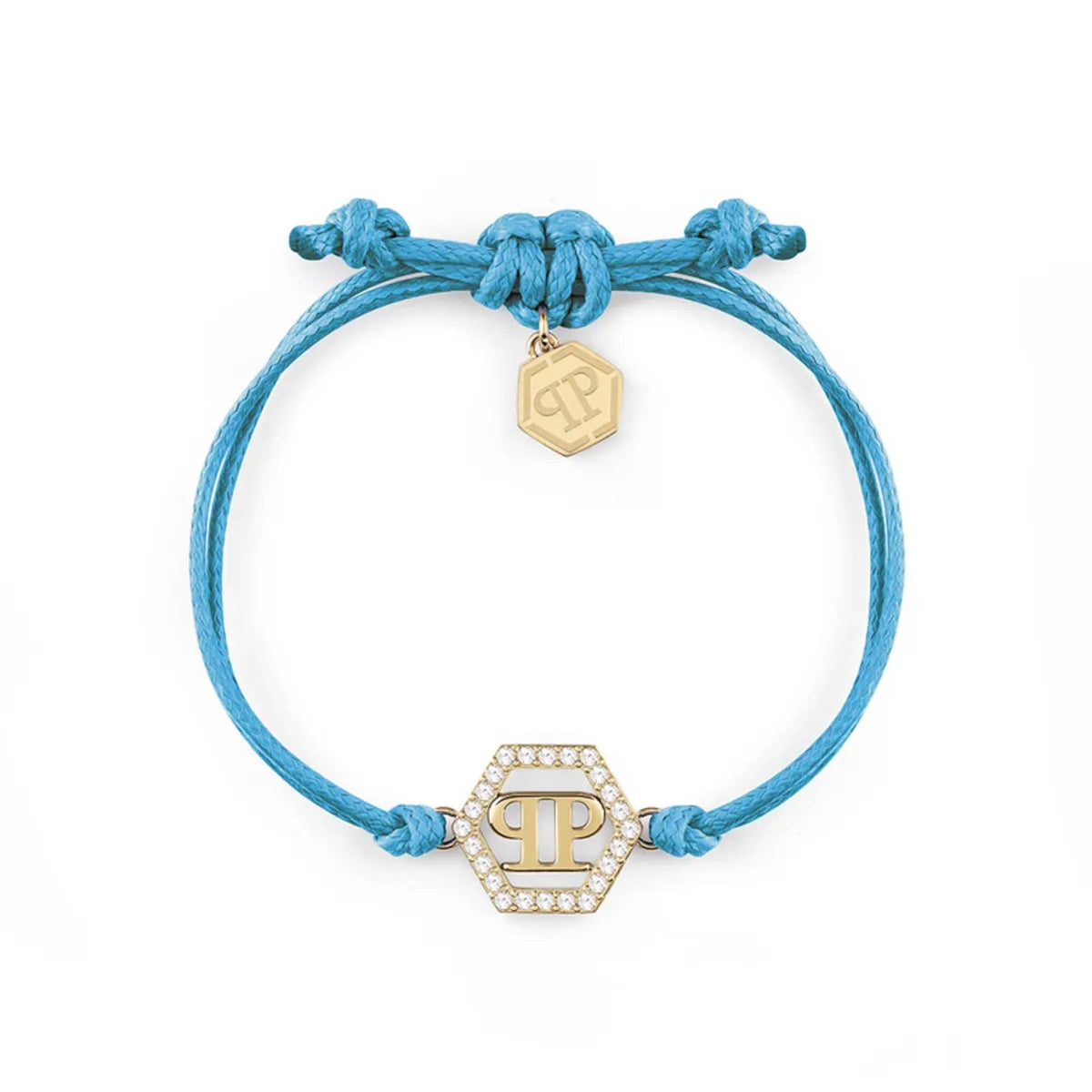 Philipp Plein Armband Damen LINKED Crystal Textil Blau PJYEA19BU