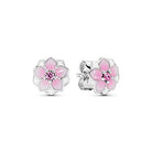 Pandora Ohrstecker Radiant Bloom Magnolie Sterling Silber, Cubic Zirkonia, Emaille 290739PCZ