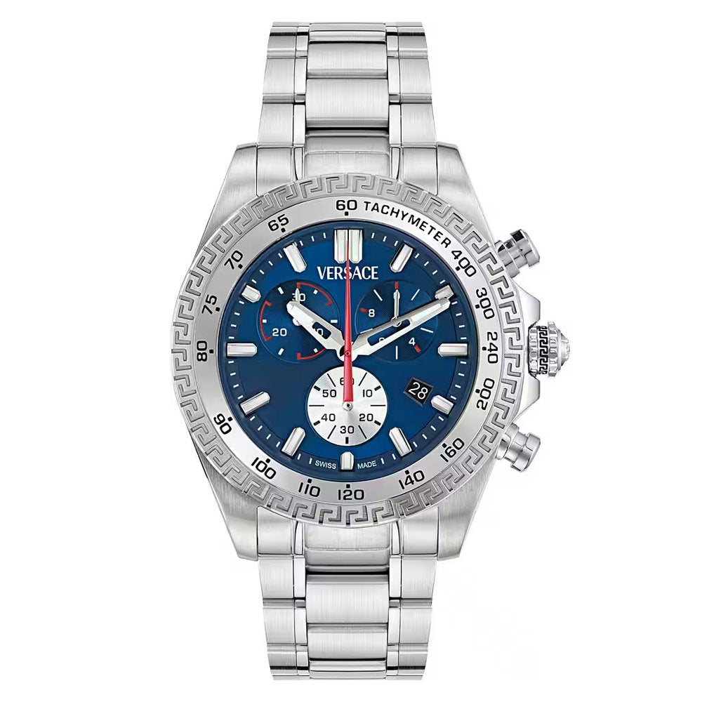Versace Uhr Herren CHRONO X Chronograph Silber/Blau VE9K00324
