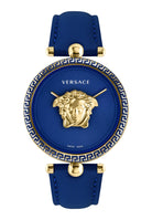 Versace Damen Armbanduhr PALAZZO 39 mm Leder Armband blau VECO021 22