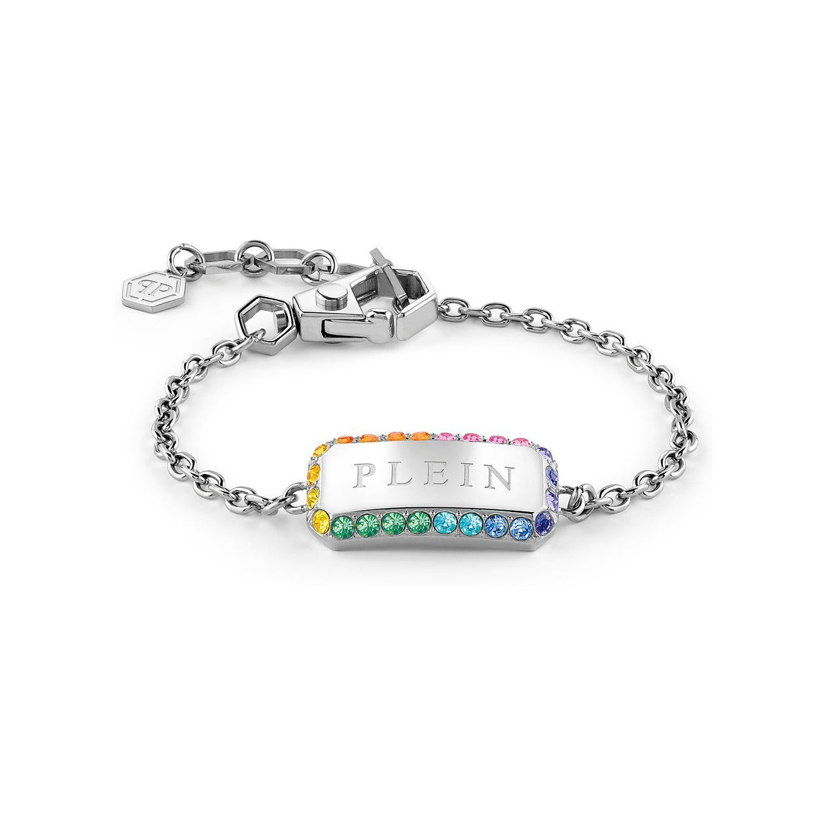 Philipp Plein Armband Unisex Plein Logo Silberfarben Bunt PJQEA03BU