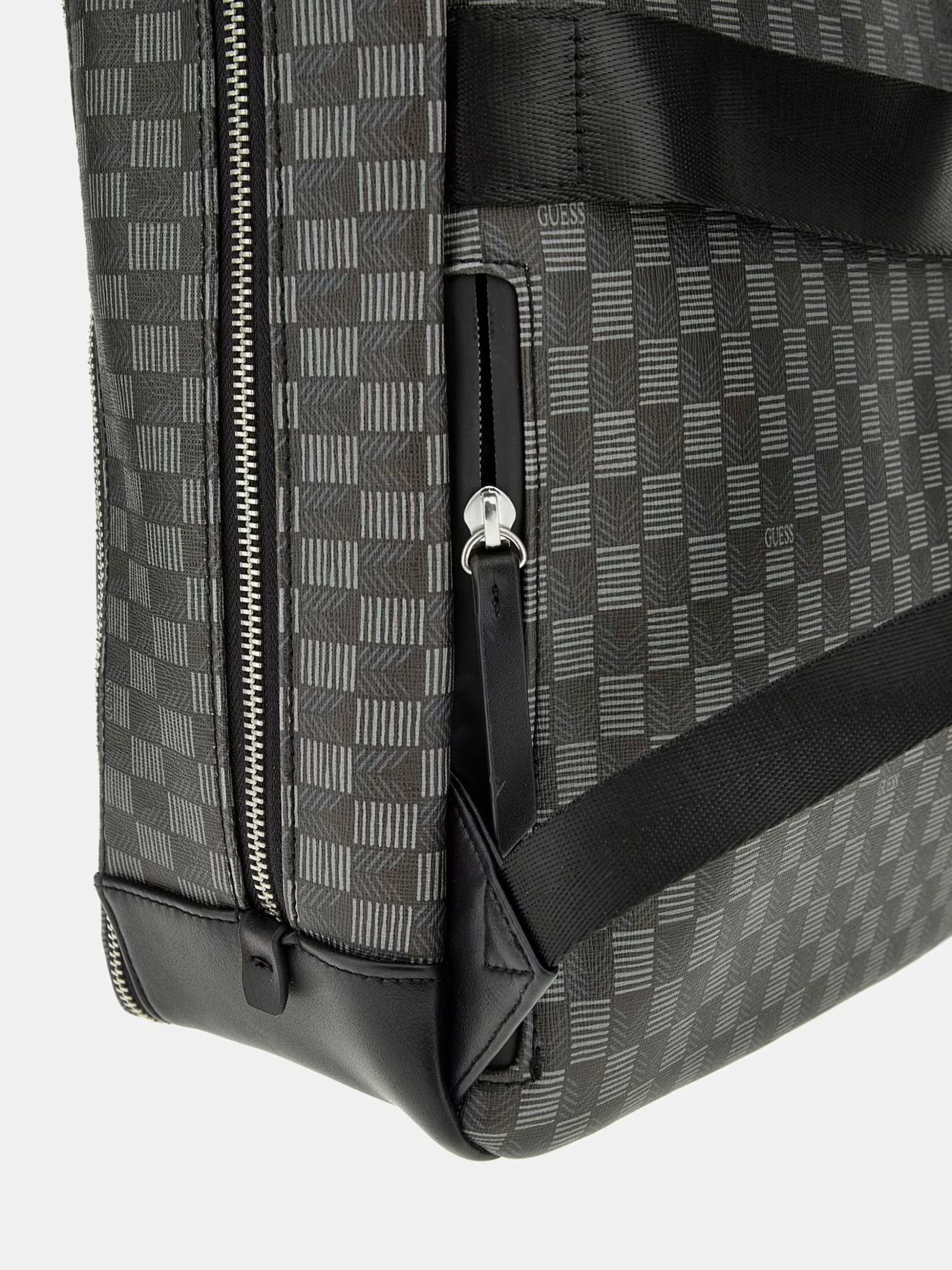 GUESS Freizeit Rucksack Unisex Torino Jet Set Eco Backpack Schwarz HMJESEP4161‑BLA