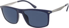 Emporio Armani 0EA4171U Sonnenbrille, Mattblau/Blau, Größe 57 für Herren, Matte Blue/Blue