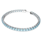 Swarovski Armband Unisex Matrix Tennis „Round‑Cut Blue“ Länge: ca. 19 cm (7 ½″) Größe XL Rhodium 5660914
