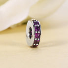 PANDORA Damen-Bead-Zwischenelement Violettfarbene Unendlichkeit 925 Silber Kristall pink - 791724NRP