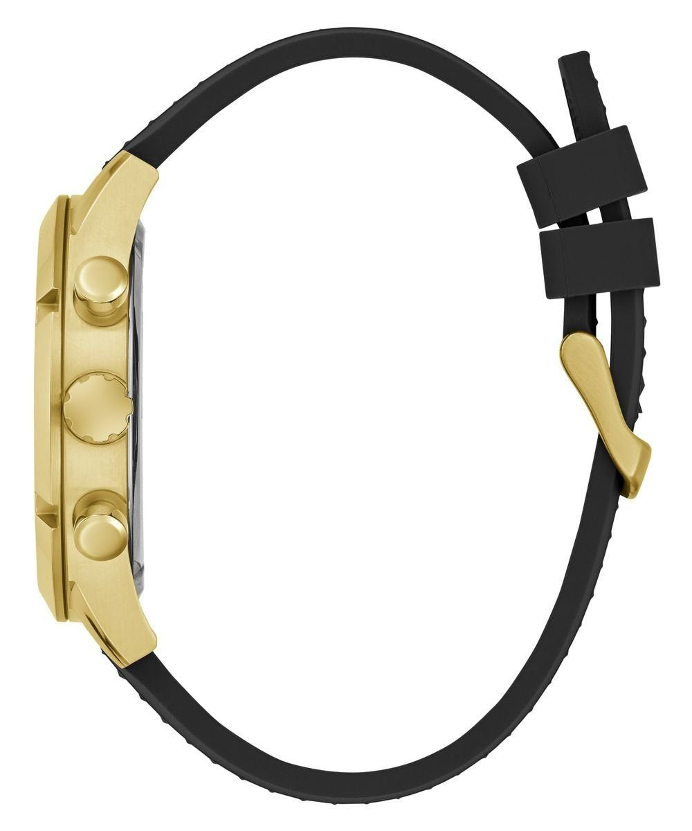Guess Herren Armbanduhr RESISTANCE Multifunktion schwarz, gold 44 mm GW0729G2