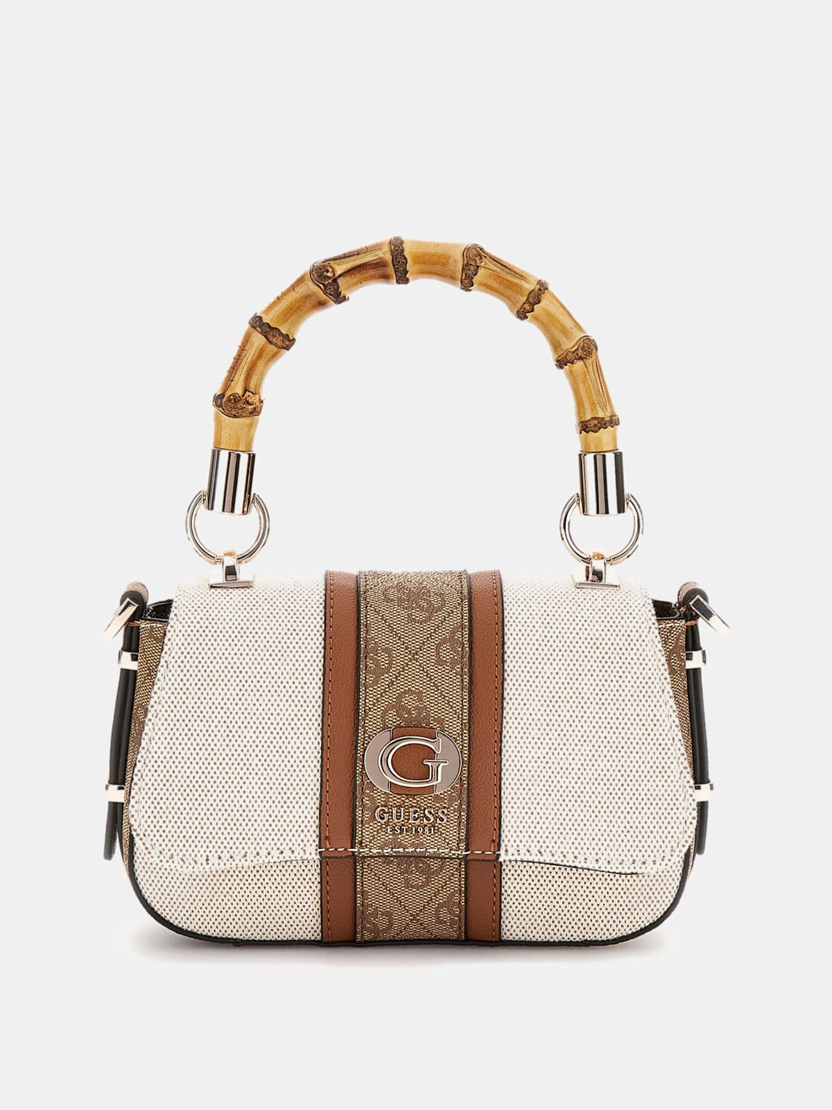 Guess Handtasche Damen Kerima Bamboo Handle Natural HWAG9337780NLL