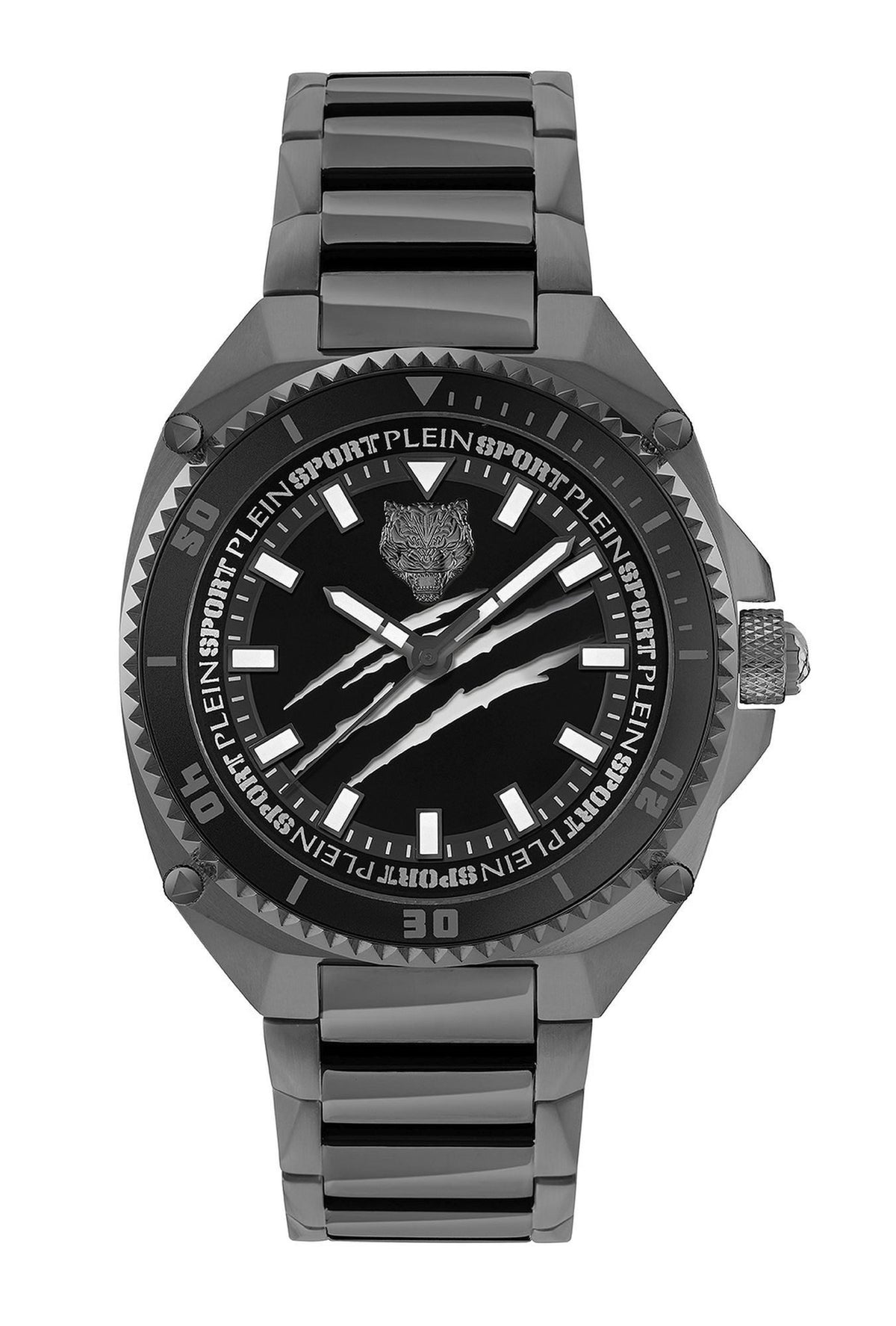 Plein Sport Herren Uhr Thunder Force PS8BA1024 Schwarz Edelstahl 47 mm