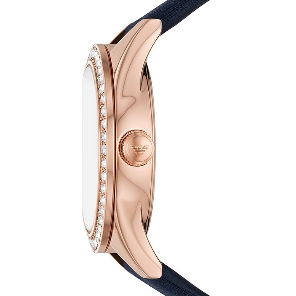 Emporio Armani Damen Armbanduhr  Blau / Roségold  AR11448