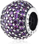 Pandora Charm Damen Glitzernde Tröpfchen Fancy Lila Silber 791755CFP