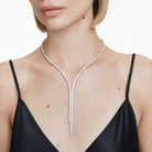 Swarovski Halskette Damen Matrix Y necklace weiß rhodiniert 5707988