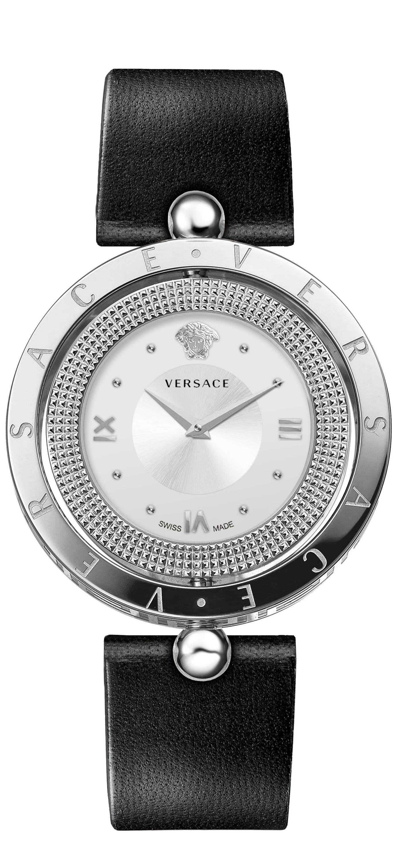 Versace Damen Armbanduhr Eon Silber Schwarz VE7901023