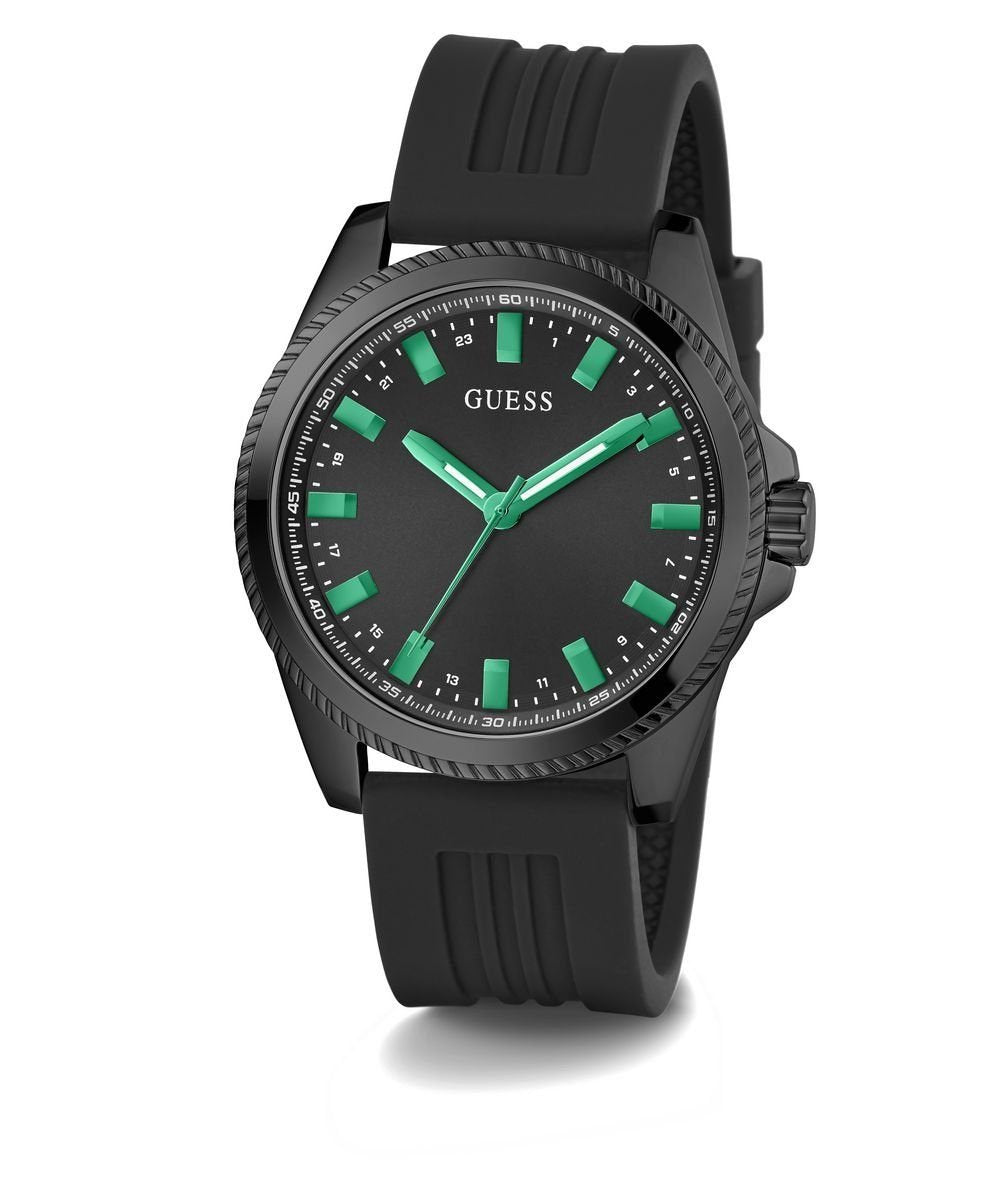 Guess Herren Armbanduhr Champ 44 mm schwarz, grün GW0639G4
