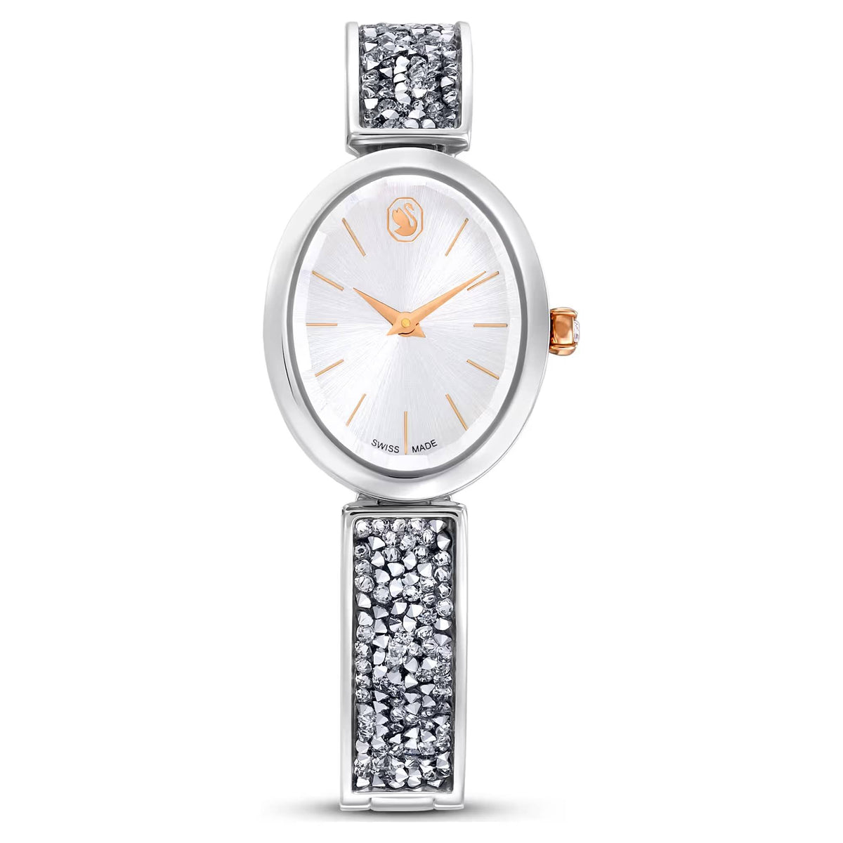 Swarovski Crystal Rock Oval Armbanduhr Damen Silber 5656878