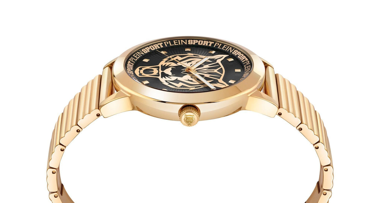 Plein Sport Unisex Uhr Iron Tiger PSKDA0924 Gold/Schwarz Edelstahl 44 mm