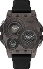 Guess Herren Armbanduhr Chronograph Compass schwarz 50 mm GW0321G2