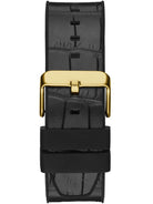Guess Herren Armbanduhr Multifunktionsuhr Edge schwarz, gold 46 mm GW0492G3