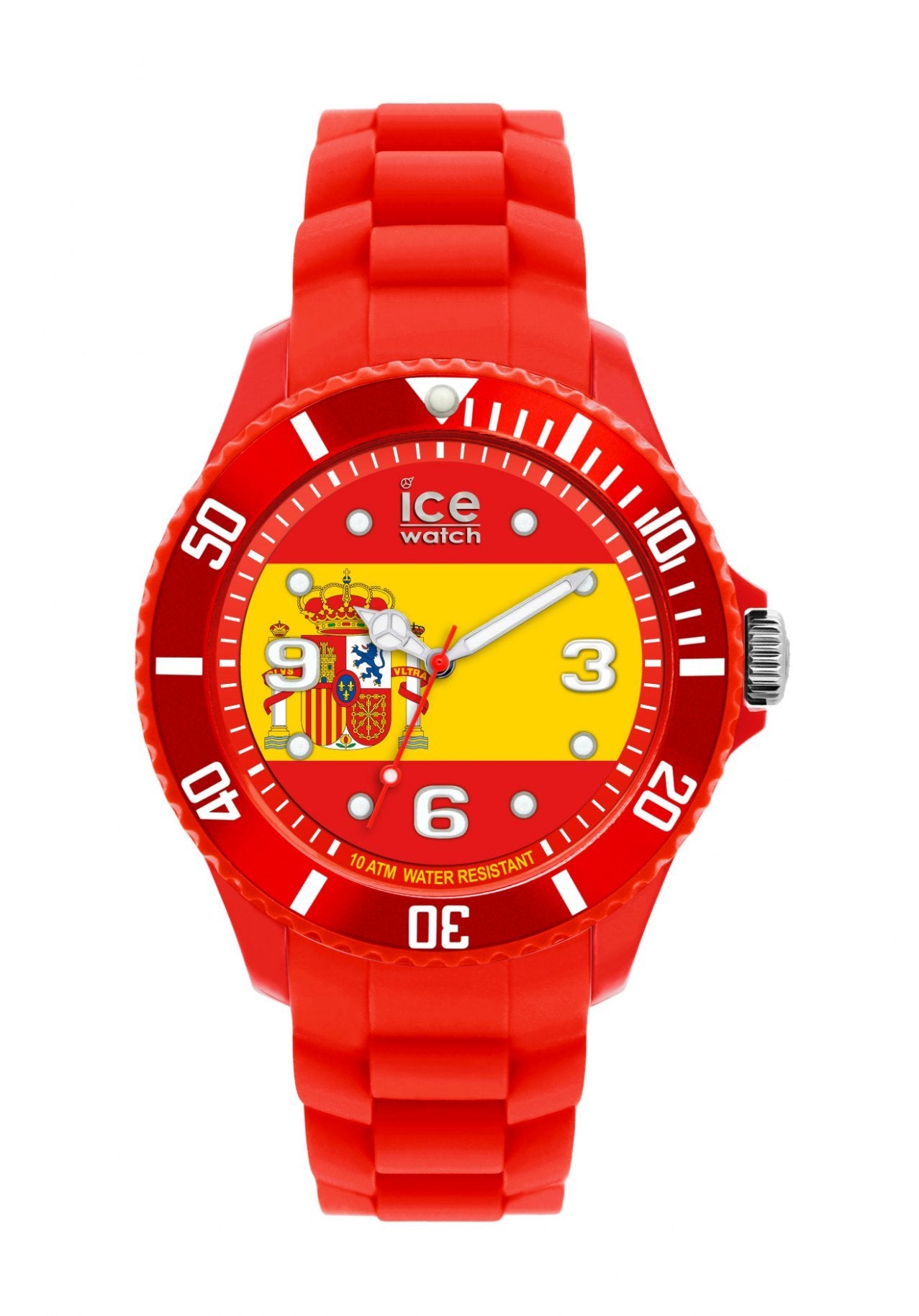 Ice-Watch Damen Analog Quarz Uhr Ice-World Spain mit Silikon Armband WO.ES.S.S.12