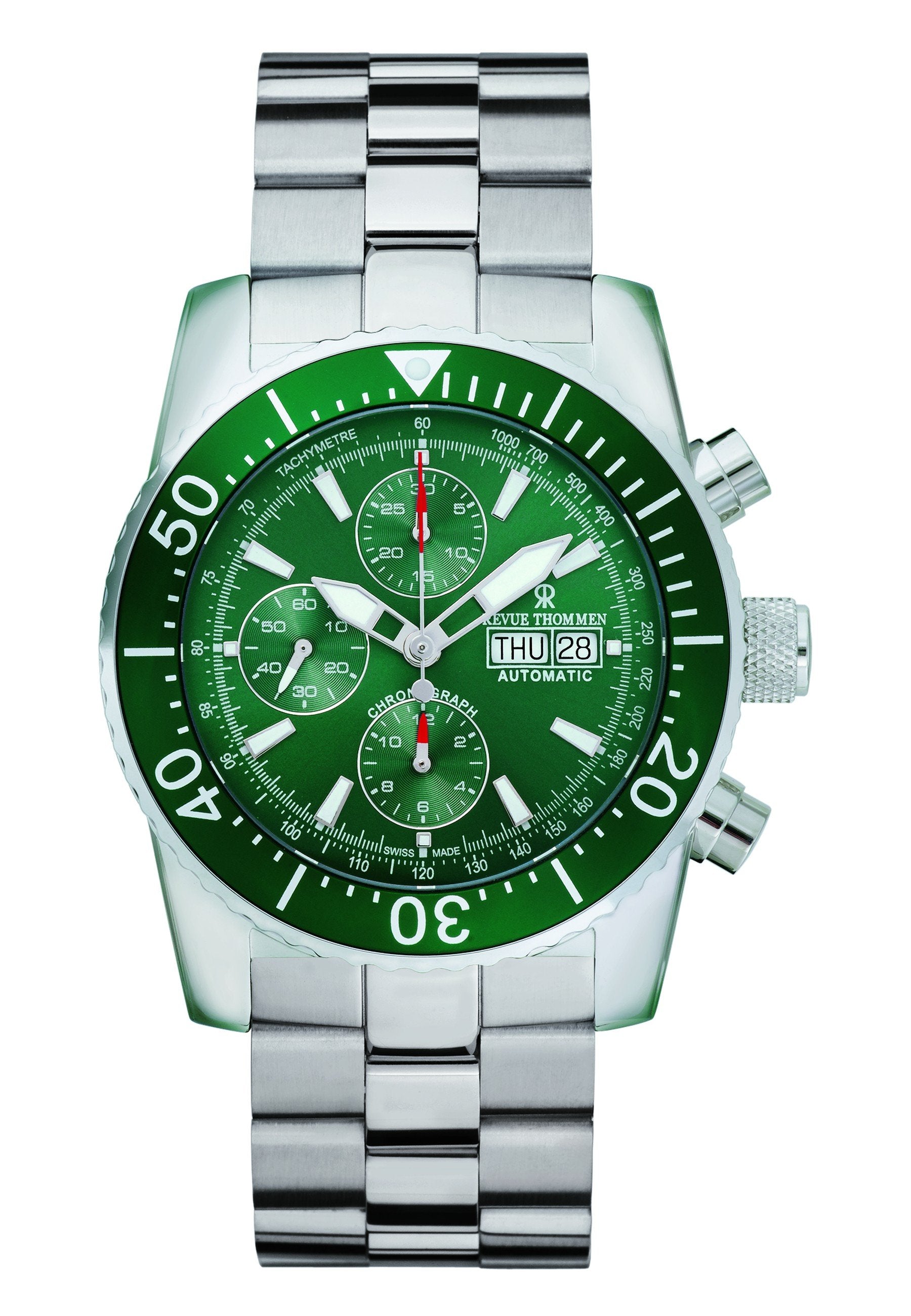 Revue Thommen Herren Armbanduhr Automatik Diver 45 mm Day & date Window Armband Silicone 17030.6532