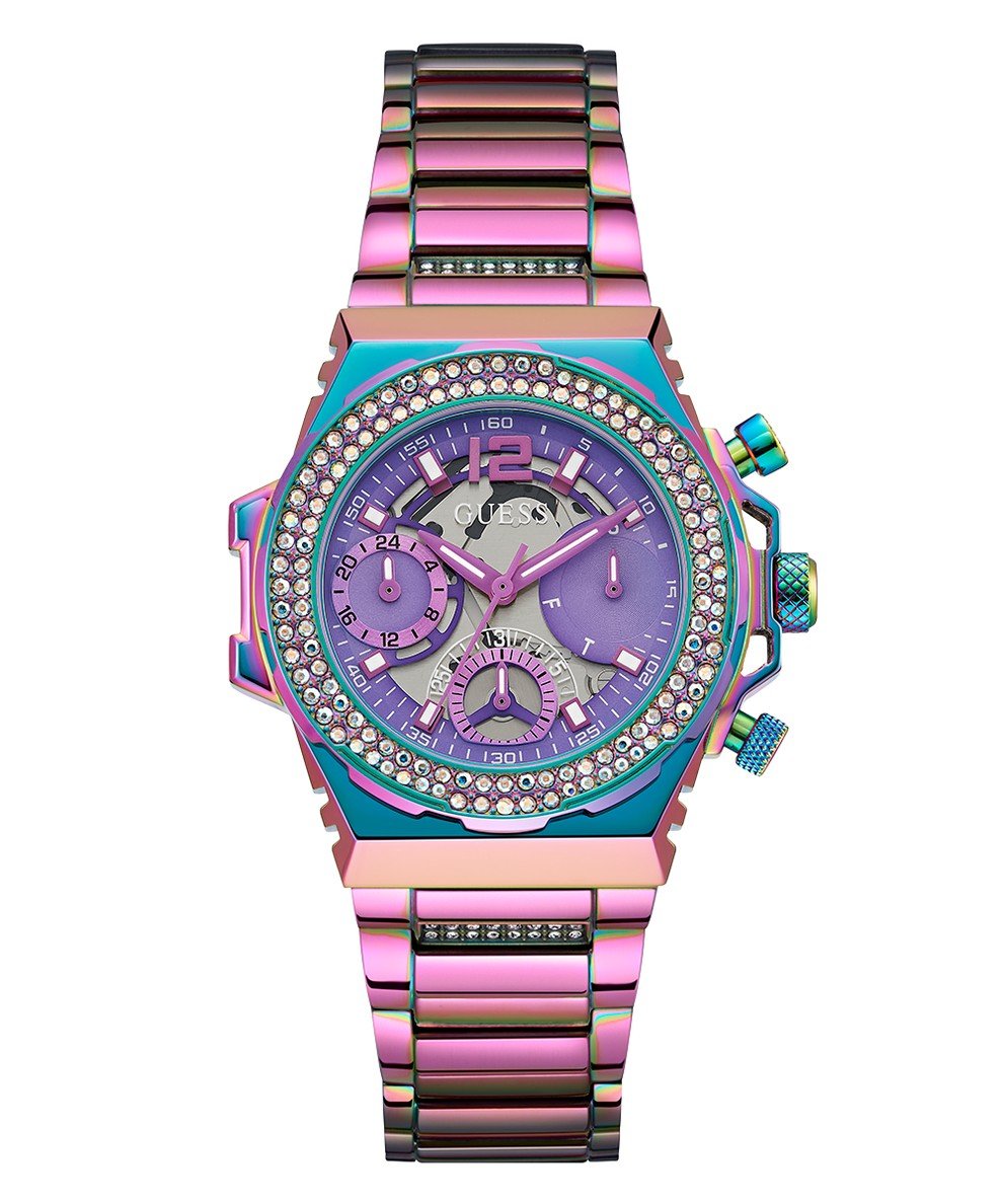 Guess Damen Multifunktion Armbanduhr Iridescent Edelstahl 36 mm GW0552L4