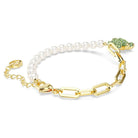 Swarovski Schmuck Armband Unisex Teddy Bracelet Crystal Pearl Bear Grün Goldfarben 5669167