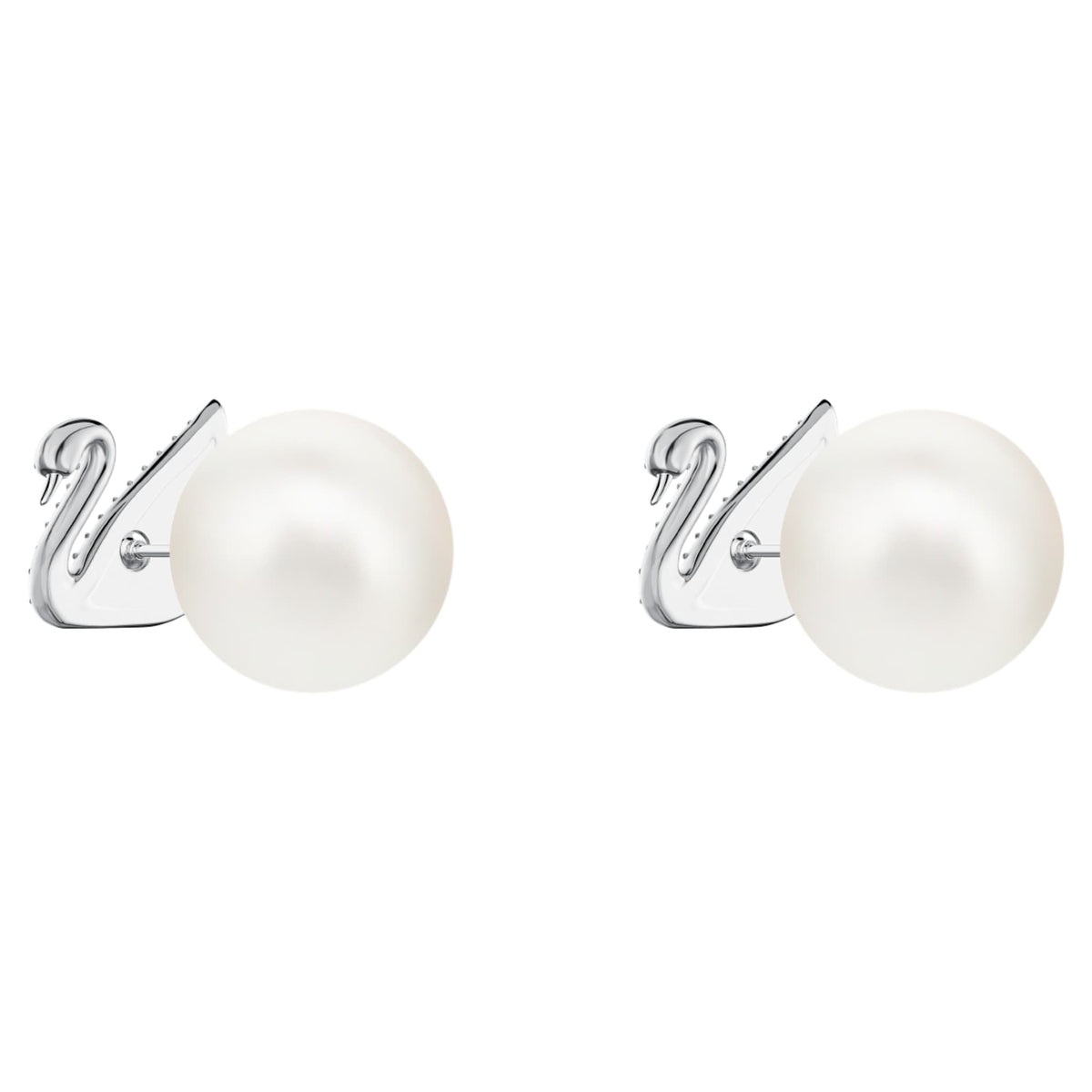 Swarovski Ohrringe Damen Iconic Swan Weiß Silberfarben 5416591