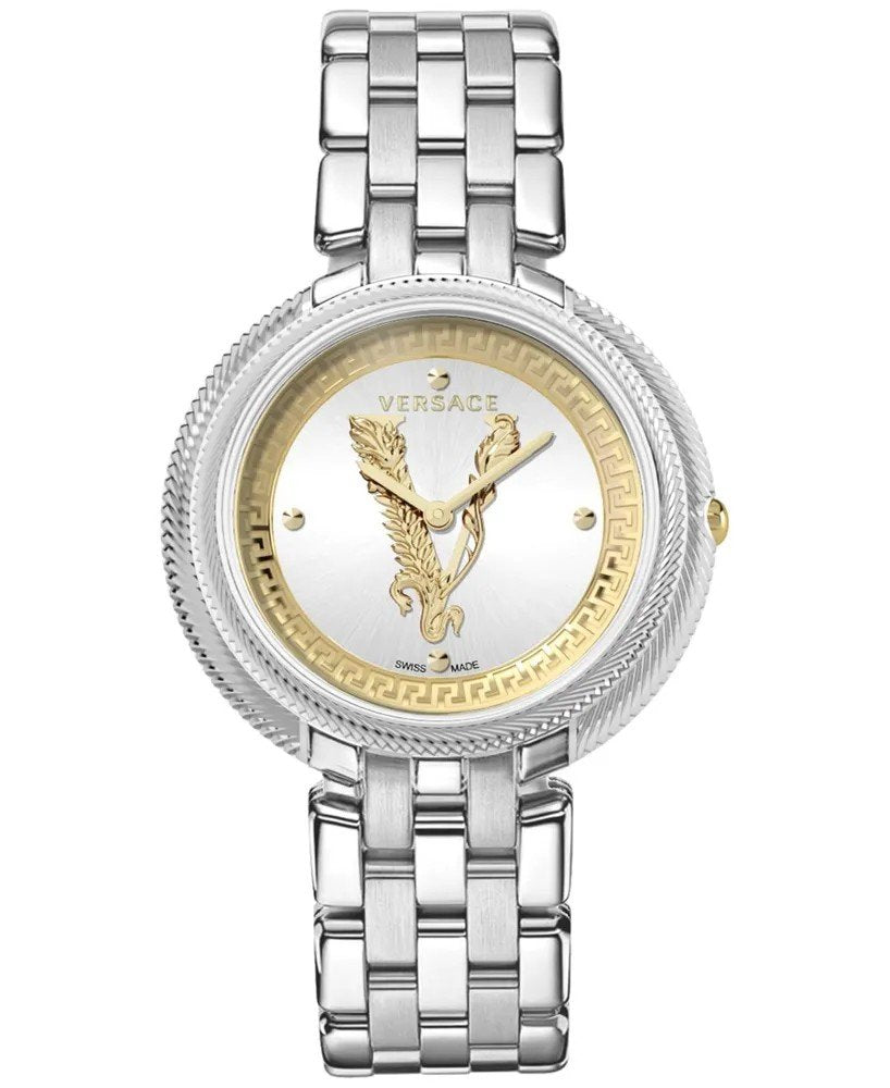 Versace Damen Armbanduhr THEA silber, gold 38 mm VE2CA0523