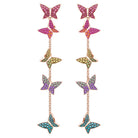 Swarovski Ohrringe Damen Lilia Schmetterling Mehrfarbig Roségoldfarben 5378693