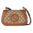 Gucci Schultertasche Damen Blondie Mini Beige/Dunkelbraun 815700-HAAKG-9755