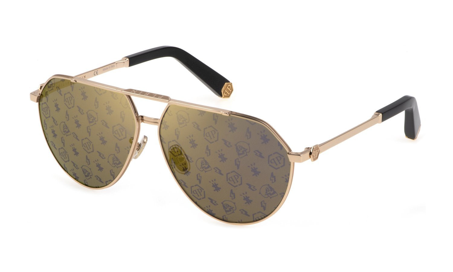 Philipp Plein Herren Sonnenbrille Mirror Lenses 64-12-145 SPP007M