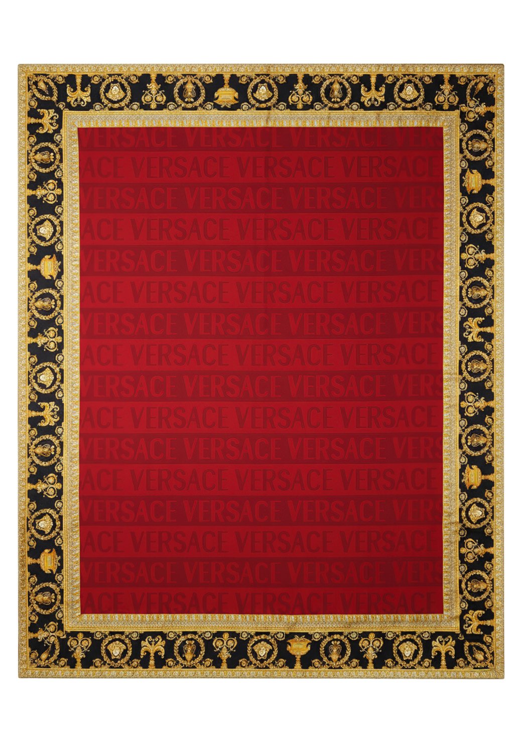 Versace Decke Wohndecke I Love Baroque schwarz Rot