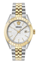 Versace Uhr Herren Athletics Gent Edelstahl Bicolor Weißes Zifferblatt 41 mm VEKHA0625