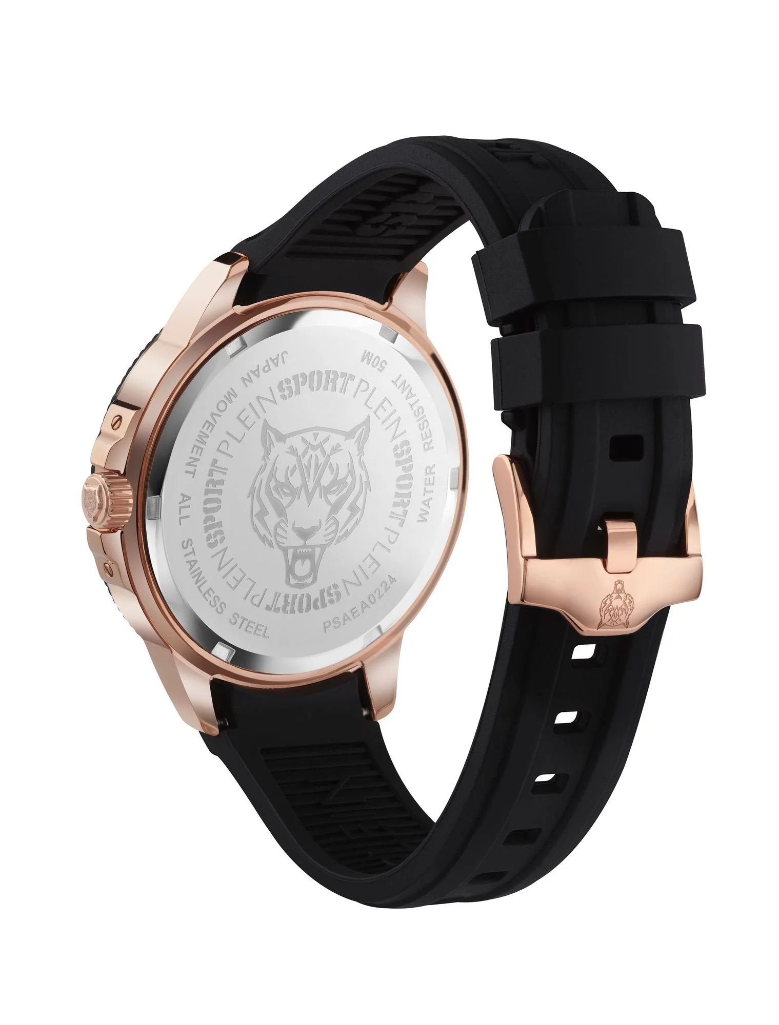 Philipp Plein Herrenuhr City Rush PSAEA0224 Silikon Schwarz Rose-Gold 45 mm