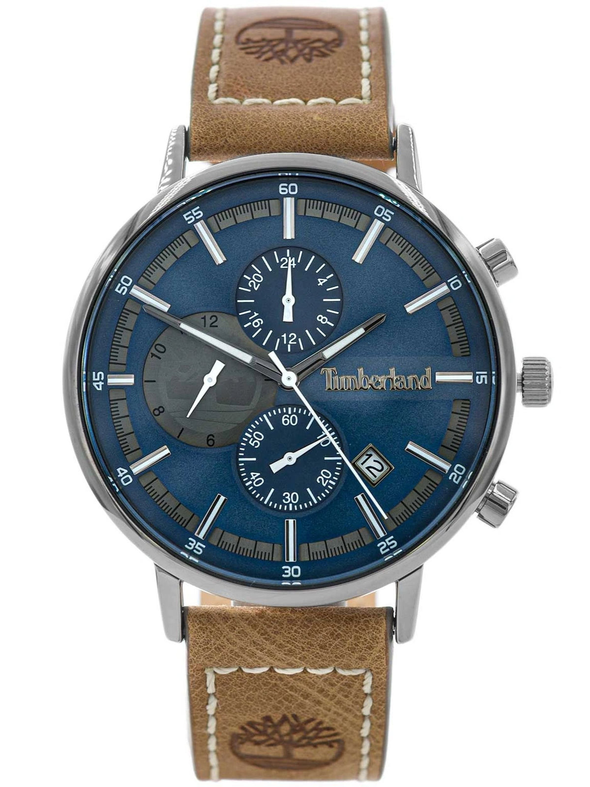 Timberland Analoguhr Herren Sterling Dual Time Grau Blau Braun TDWGF2182901